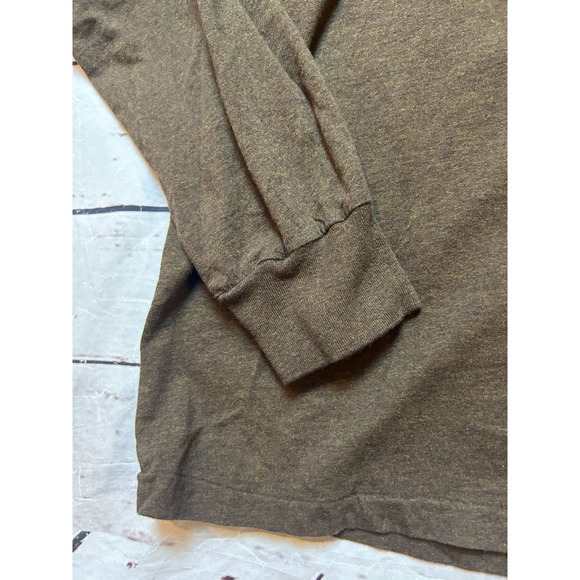 Polo Ralph Lauren Mens XL Brown Long Sleeve Logo Crewneck Pocket Tee - Picture 4 of 8